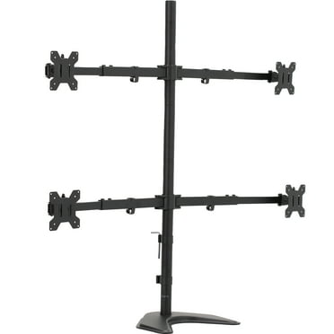 VIVO Black Telescoping Dual Ultrawide 27" to 38" Monitor Freestanding Desk Stand