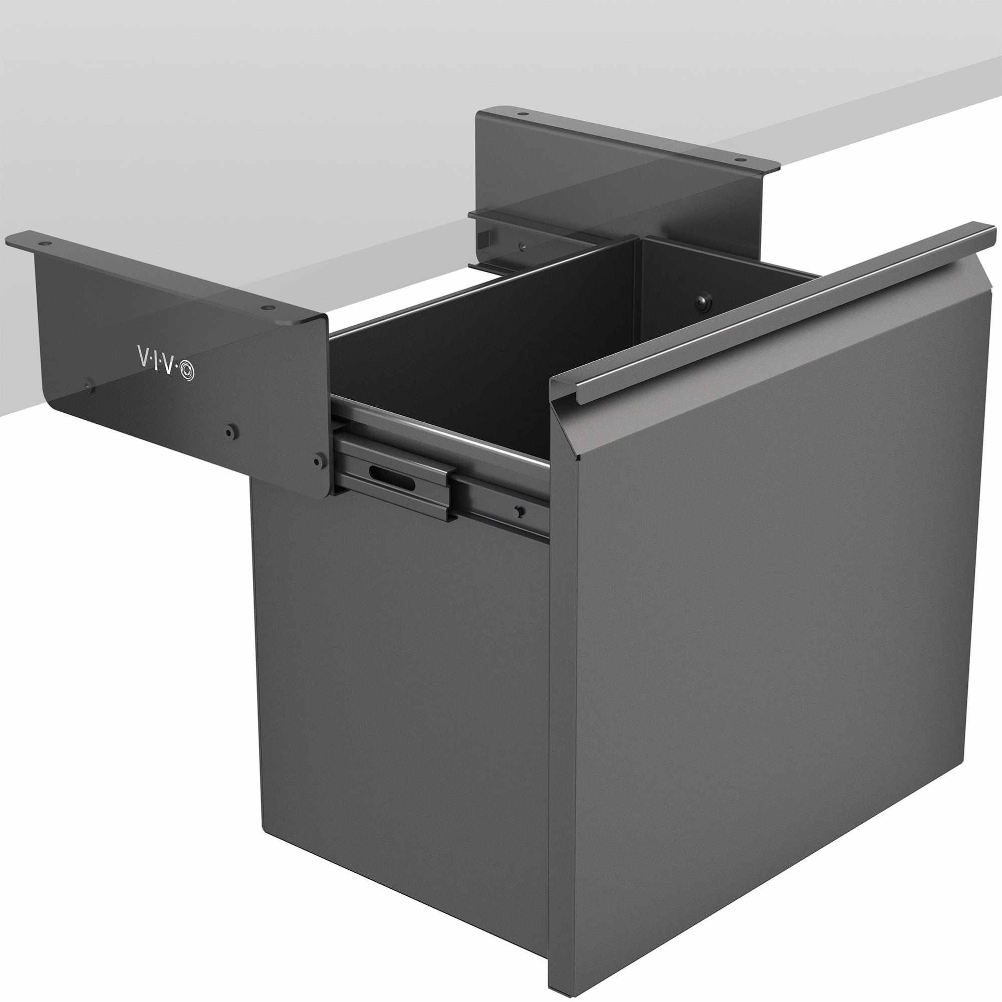VIVO Black Under Desk Filing Cabinet, Large Storage Drawer for Letter Size Files