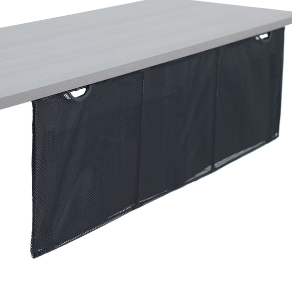 VIVO Black Under Desk Privacy & Cable Management Sleeve Panel 48" Kit