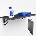 thumbnail image 1 of VIVO Black Wall Mounted Folding 43 inch Workbench with Adjustable Brackets, 1 of 8