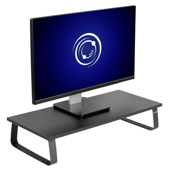 VIVO 55 inch Extra Long Monitor Stand, Wood & Steel Desktop Riser ...