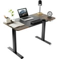 thumbnail image 1 of VIVO Black and Rustic Vintage Brown Wood Electric 47" x 24" Sit Stand Desk, 1 of 9