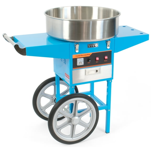 VIVO Blue Electric Commercial Cotton Candy Machine Stand | Floss Maker