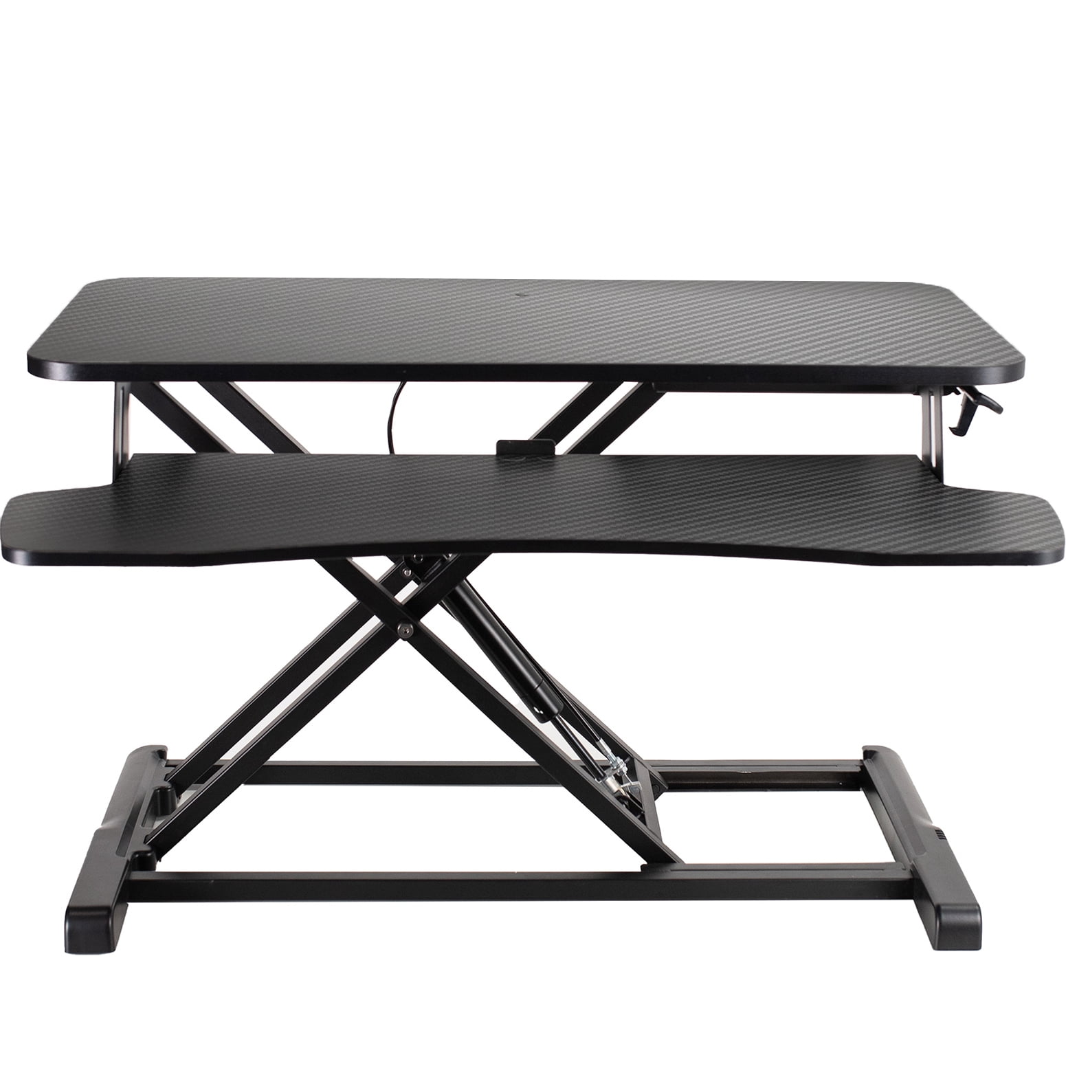 VIVO Carbon Fiber Height Adjustable Standing Desk Monitor Riser, 32 ...