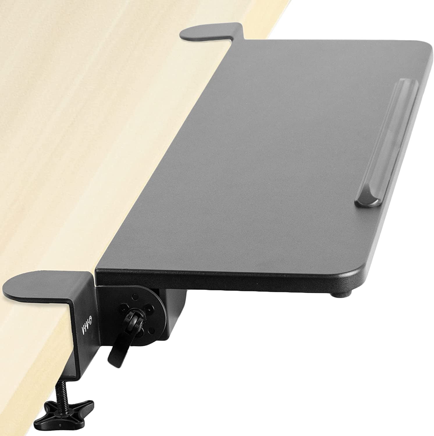 VIVO Clamp On Tilting Keyboard Tray, 26 (31 Including Clamps) x 9 inch ...