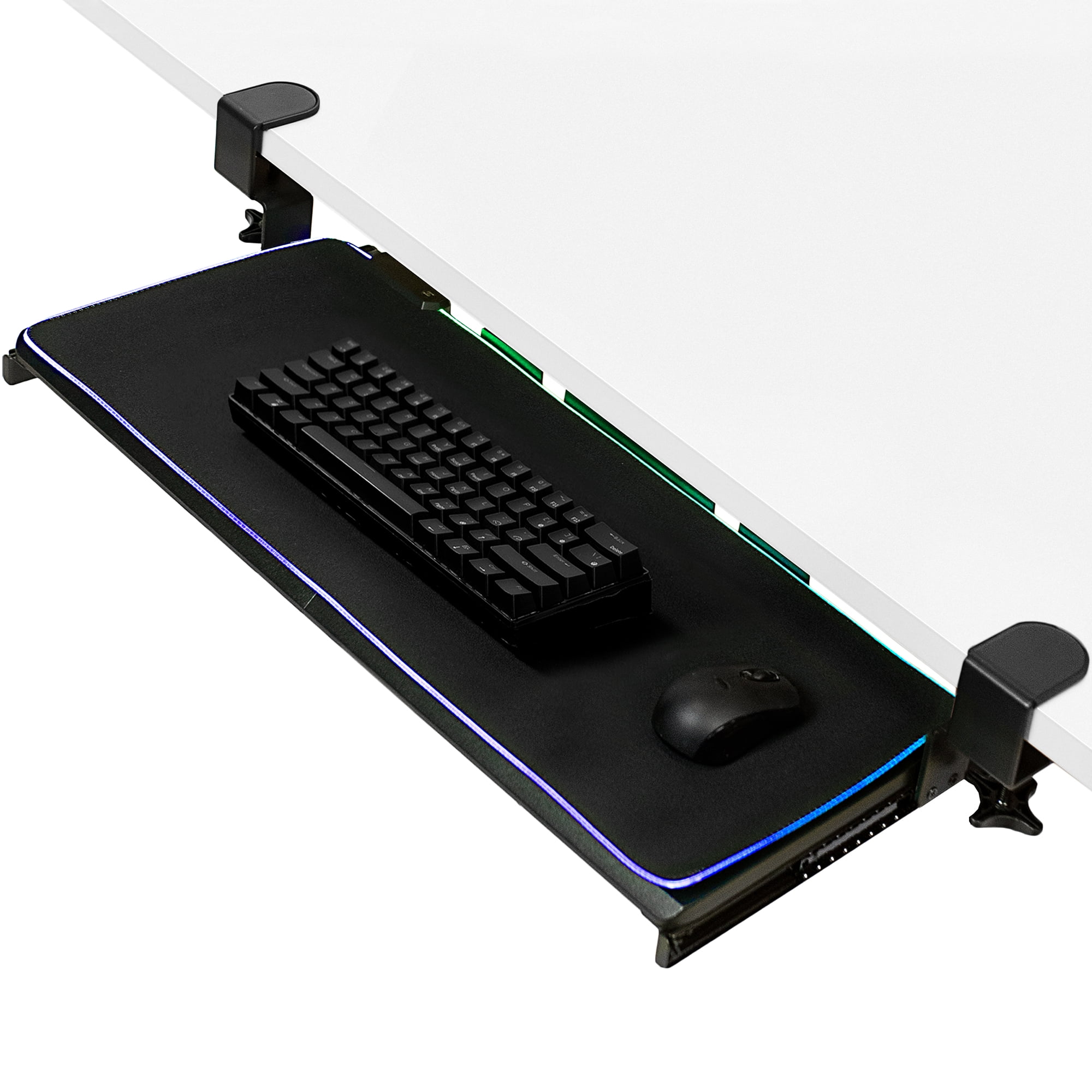 VIVO Clampon Computer Keyboard and Mouse Under Desk Slider Tray with