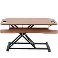 thumbnail image 1 of VIVO Corner 38" Desktop Sit-Stand Monitor Riser, Dark Walnut Top, Black Frame, 1 of 9