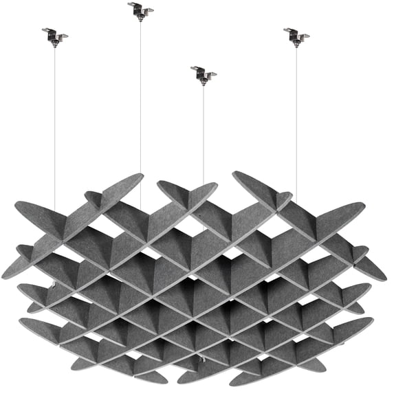 VIVO Dark Gray Acoustic Ceiling Waffle Panel