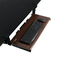 thumbnail image 1 of VIVO Dark Walnut Clamp-on Height Adjustable Keyboard & Mouse Under Desk Tray, 1 of 5