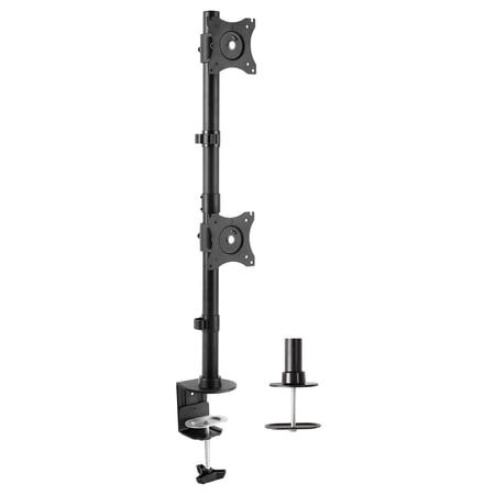 VIVO Dual Computer Monitor Desk Mount Stand, Vertical Array, 2 Screens up to 34"