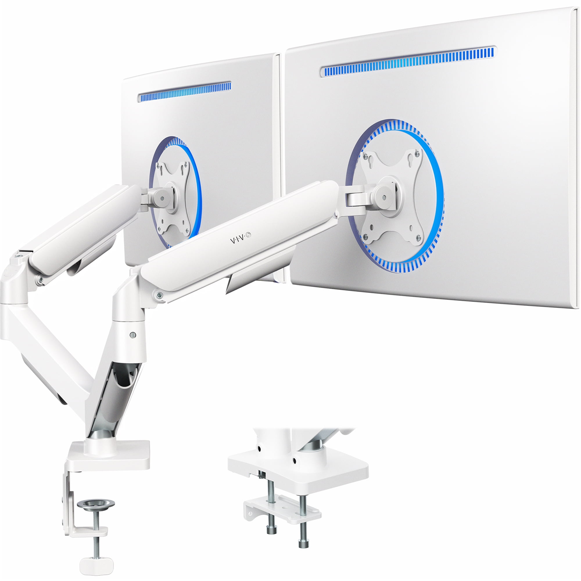 VIVO Dual Monitor Mechanical Spring Desk Mount Fits Computer Screens up to 32"