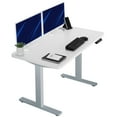 thumbnail image 1 of VIVO Electric 43” x 24” Stand Up Desk | White Table Top, Gray Frame, 1 of 8