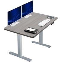 VIVO Electric 48" x 30" Stand Up Desk, Dark Gray Table Top, Gray Frame