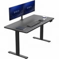 thumbnail image 1 of VIVO Electric 55” x 28” Stand Up Desk, Black Table Top, Black Frame, 1 of 7