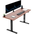 thumbnail image 1 of VIVO Electric 60” x 24” Stand Up Desk, Dark Walnut Table Top, Black Frame, 1 of 8