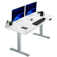 thumbnail image 1 of VIVO Electric 60” x 24” Stand Up Desk, White Marble Dry Erase Top, Gray Frame, 1 of 8