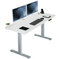 thumbnail image 1 of VIVO Electric 60” x 24” Stand Up Desk, White Table Top, Gray Frame, 1 of 8