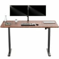 thumbnail image 1 of VIVO Electric 60” x 30” Stand Up Desk, Dark Walnut Table Top, Black Frame, 1 of 8