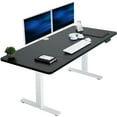 thumbnail image 1 of VIVO Electric 60” x 30” Stand Up Desk Workstation, Black Table Top, White Frame, 1 of 6