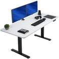 thumbnail image 1 of VIVO Electric 60” x 30” Stand Up Desk Workstation, White Table Top, Black Frame, 1 of 8