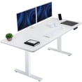 thumbnail image 1 of VIVO Electric 60” x 30” Stand Up Desk Workstation, White Table Top, White Frame, 1 of 8