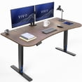 thumbnail image 1 of VIVO Electric 63" x 32" Stand Up Desk, Dark Walnut Table Top, Black Frame, 1 of 8