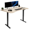 thumbnail image 1 of VIVO Electric 63” x 32” Stand Up Desk, Light Wood Table Top, Black Frame, 1 of 7