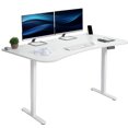 thumbnail image 1 of VIVO Electric 63” x 32” Stand Up Desk, White Table Top, White Frame, 1 of 7