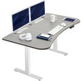 thumbnail image 1 of VIVO Electric 63” x 32” Standup Desk, Dark Gray Table Top, White Frame, 1 of 4