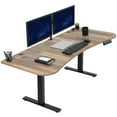 thumbnail image 1 of VIVO Electric 63” x 32” Standup Desk, Reclaimed Wood Table Top, Black Frame, 1 of 8