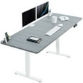 thumbnail image 1 of VIVO Electric 71” x 30” Stand Up Desk, Dark Gray Table Top, White Frame, 1 of 8
