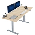 thumbnail image 1 of VIVO Electric 71” x 30” Stand Up Desk, Light Wood Table Top, Gray Frame, 1 of 9