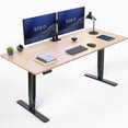 thumbnail image 1 of VIVO Electric 71" x 30" Stand Up Desk Workstation, Bamboo Table Top, Black Frame, 1 of 8