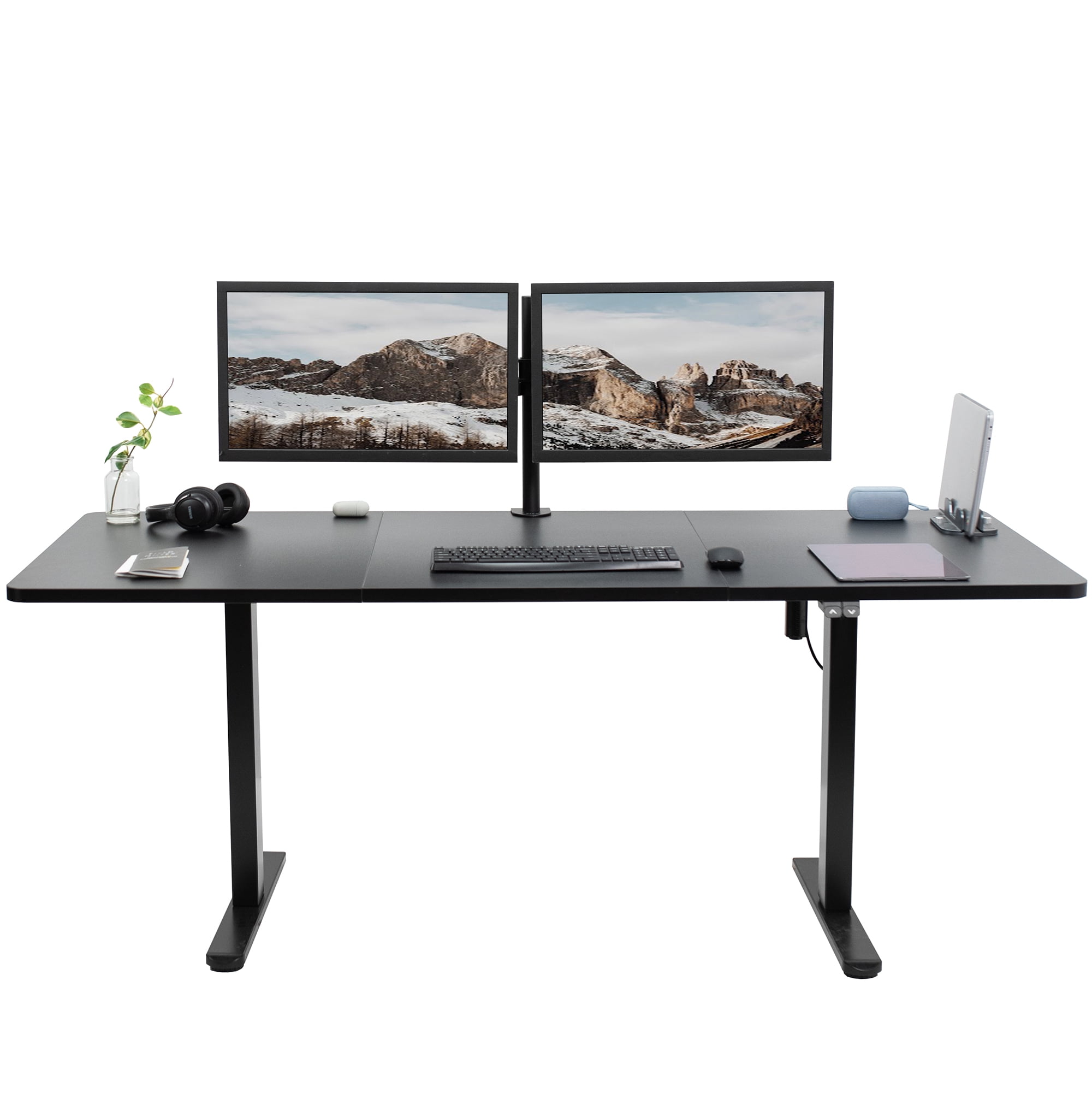 Elevate 71" Black Electric Height-Adjustable Standing Desk