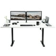 thumbnail image 1 of VIVO Electric 71” x 30” Stand Up Desk Workstation, White Top, Black Frame, 1 of 8
