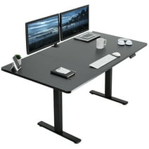 VIVO Electric 71” x 36” Stand Up Desk, Black Table Top, Black Frame