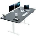 thumbnail image 1 of VIVO Electric 71” x 36” Stand Up Desk, Black Table Top, White Frame, 1 of 8