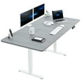 thumbnail image 1 of VIVO Electric 71” x 36” Stand Up Desk, Dark Gray Table Top, White Frame, 1 of 8