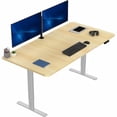 thumbnail image 1 of VIVO Electric 71” x 36” Stand Up Desk, Light Wood Table Top, Gray Frame, 1 of 8