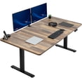 thumbnail image 1 of VIVO Electric 71” x 36” Stand Up Desk, Reclaimed Wood Table Top, Black Frame, 1 of 8