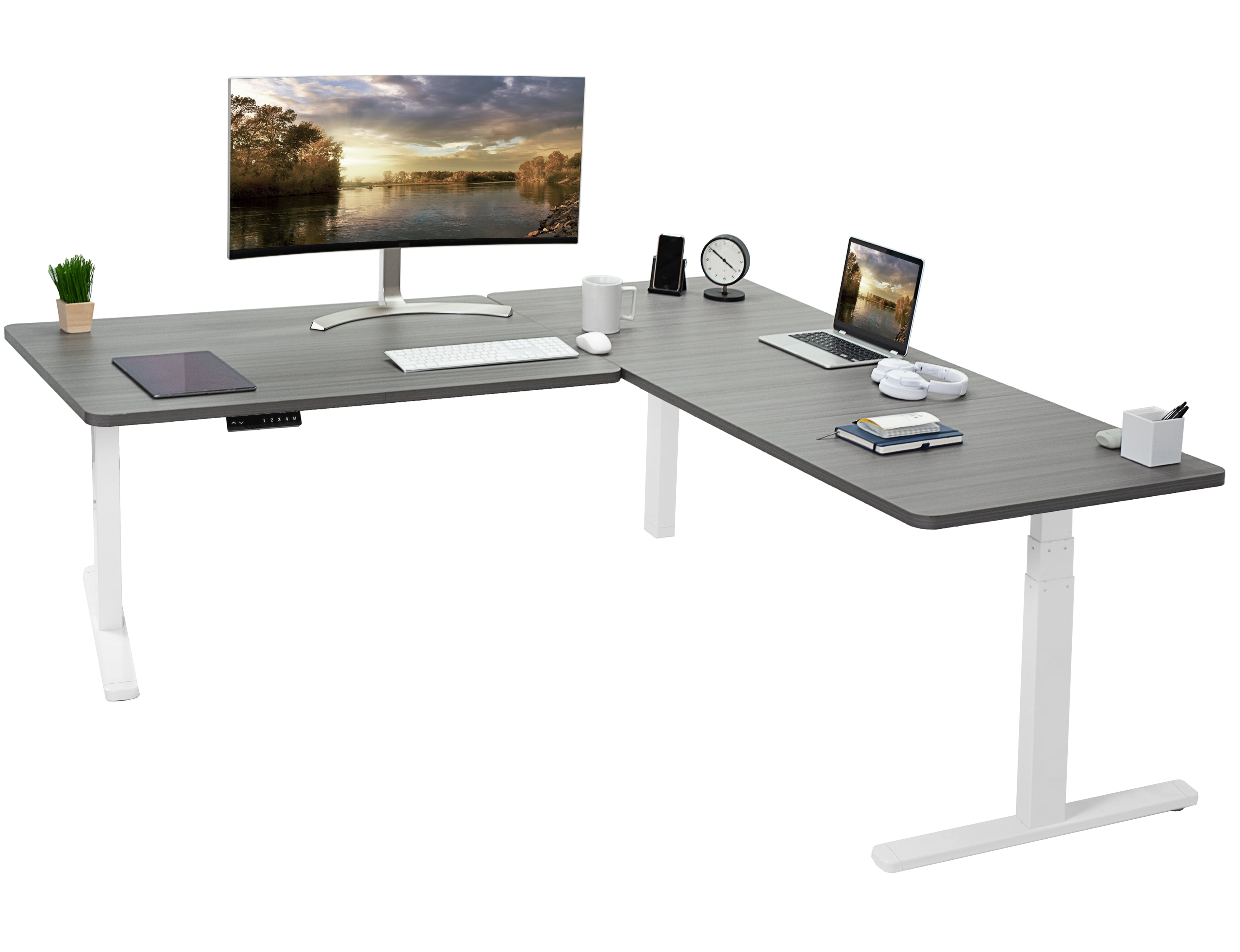 VIVO Electric Computer Corner Desk, 77