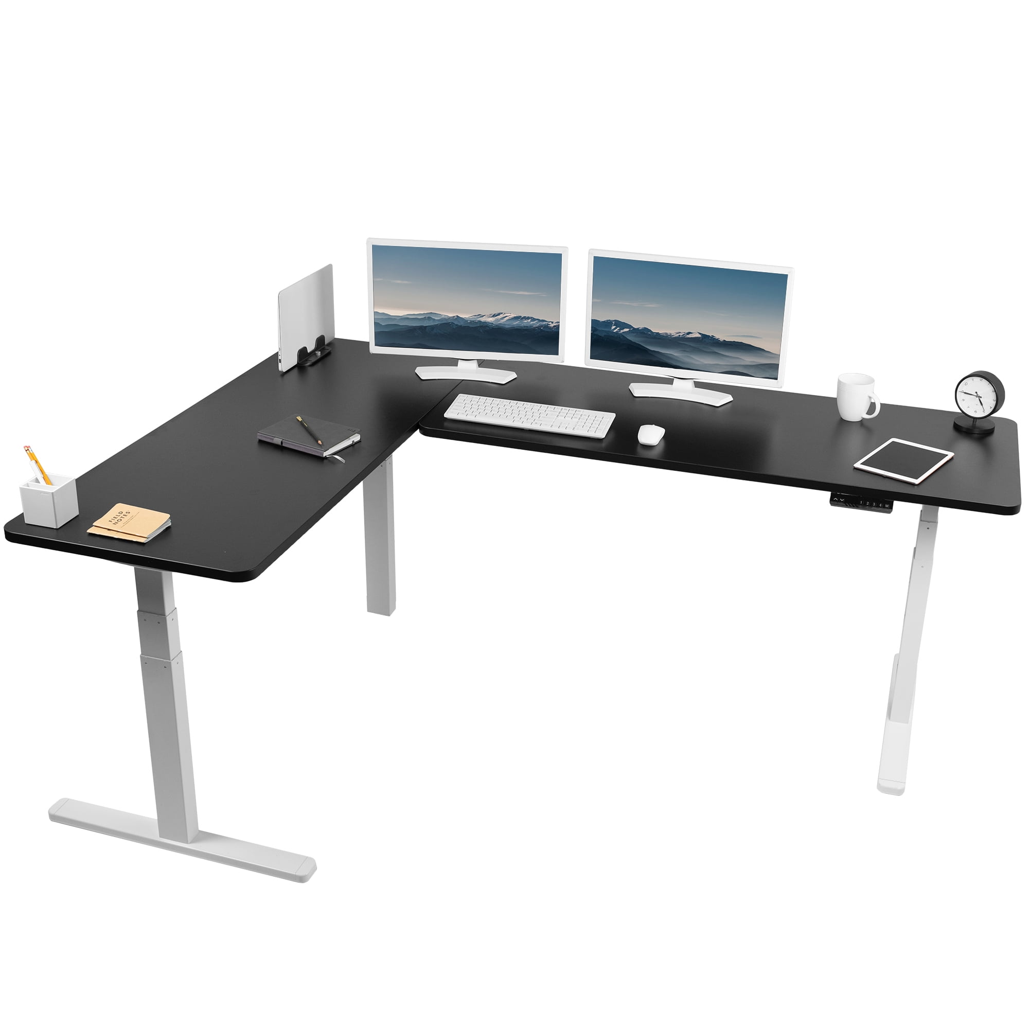 VIVO Electric Stand Up Corner Desk, 83