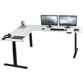 thumbnail image 1 of VIVO Electric 83" x 60" Stand Up Corner Desk, Dry Erase Table Tops, Black Frame, 1 of 8