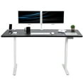 thumbnail image 1 of VIVO Electric Dual Motor 71” x 30” Standing Desk, Black Top, White Frame, 1 of 8