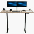 thumbnail image 1 of VIVO Electric Dual Motor 71” x 30” Standup Desk, Reclaimed Wood Top, Black Frame, 1 of 6