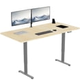 thumbnail image 1 of VIVO Electric Dual Motor 71” x 36” Standing Desk, Light Wood Top, Gray Frame, 1 of 8