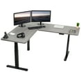 thumbnail image 1 of VIVO Electric Stand Up Corner Desk, Dark Gray Table Tops, Black Frame, 1 of 9