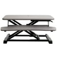 thumbnail image 1 of VIVO Gray 26" Height Adjustable Standing Desk Monitor Riser, Black Frame, 1 of 9