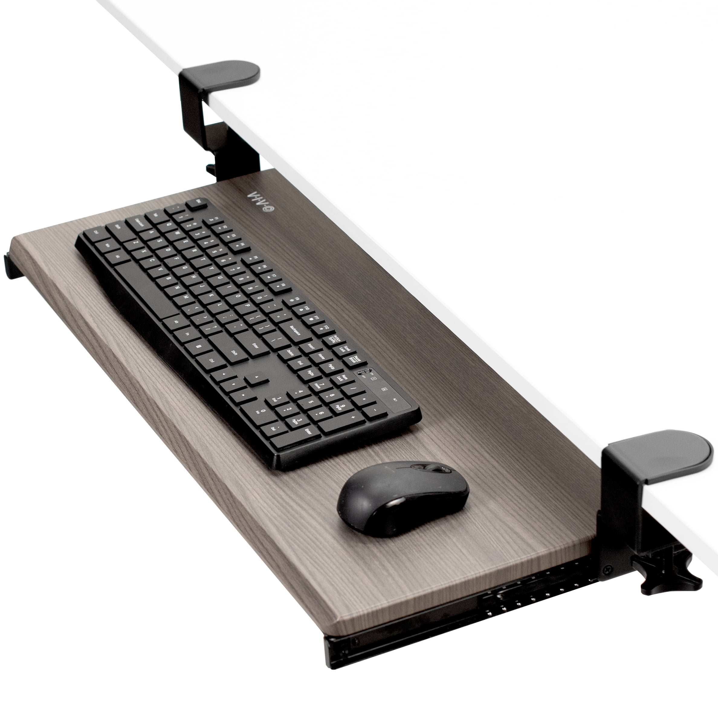 VIVO Extra Sturdy Clamp-on Computer Keyboard and Mouse Under Desk