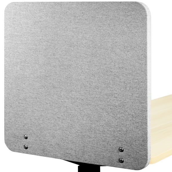 VIVO Gray Clamp-on/Screw-on 24 x 24 inch Desktop Privacy Panel | Cubicle Desk Divider